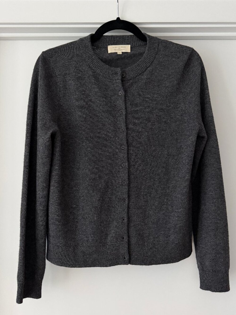 Sezane Lisa Cardigan Charcoal Grey - Size Medium